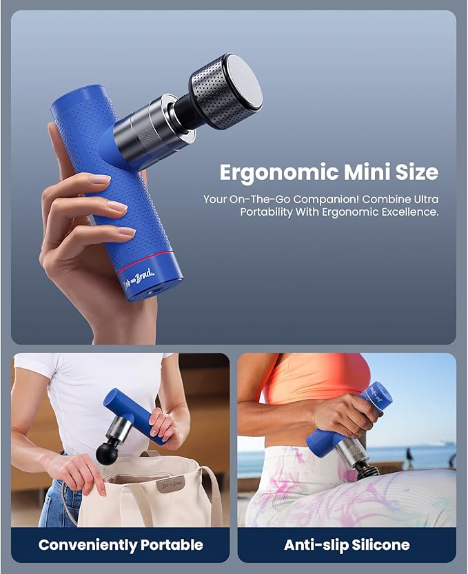BOB AND BRAD A7 Pro Massage Gun with Heat and Cold Therapy, FSA Eligible/HSA Eligible, 11mm Amplitude Mini Massage Gun Deep Tissue Portable, Professional Muscle Massager for Pain Relief, Ideal Gift - Bloomnest