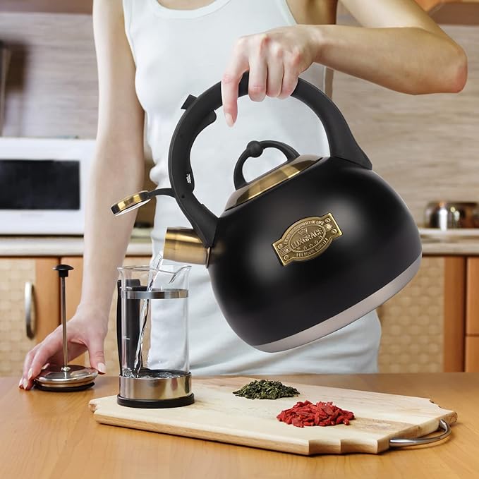 Tea Kettle for Stovetop, Food Grade Stainless Steel Water Kettle, Tea Pot for Home & Kitchen, 3.1 Quart - Bloomnest