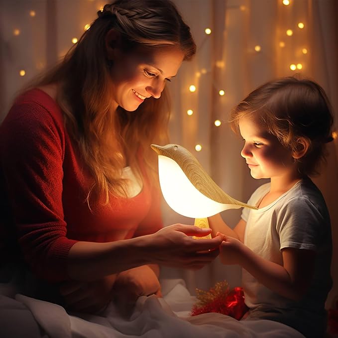 VViN 2 in 1 Small Desk Lamp, Bird Cordless Table Lamp with 3 Color Temperature Dimmer and Touch Sensor - Rechargeable Battery Night Light for Kids, Bedroom, Bedside, and Outdoor Use - Bloomnest