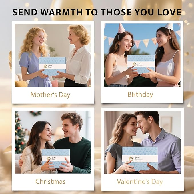 30pcs Valentines Day Gifts for Men & Women, Spa Gift Set, Ylang Facial Skin Care Set, Face Cream, Bath Oil, Serum, Shower Accessories, Clay Mask, Bath & Body Set, Birthday, Christmas, Dad, Mom - Bloomnest