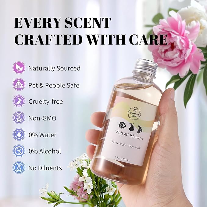 Luxury Hotel Fragrance Essential Oil 8.5oz & Floral Reed Diffuser Refill | Home & Car Aroma Air Freshener Scent | for Diffusers, Humidifier, Room Spray & Aromatherapy | Waterless Refills & Candle Oils - Bloomnest