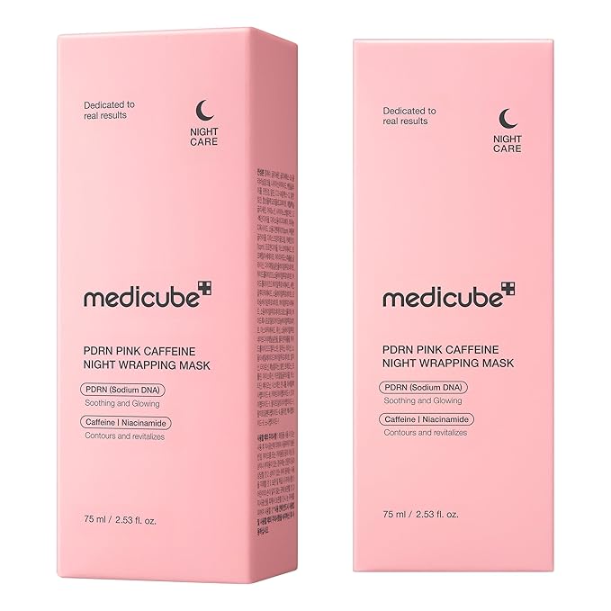 medicube Wrapping Mask PDRN Caffeine Overnight Peel Off Facial Mask | Firming, Depuffing & Hydration | Caffeine, Collagen For Refined, Glass Skin & Face Contour Support | Korean Skin Care, 2.53 fl.oz - Bloomnest
