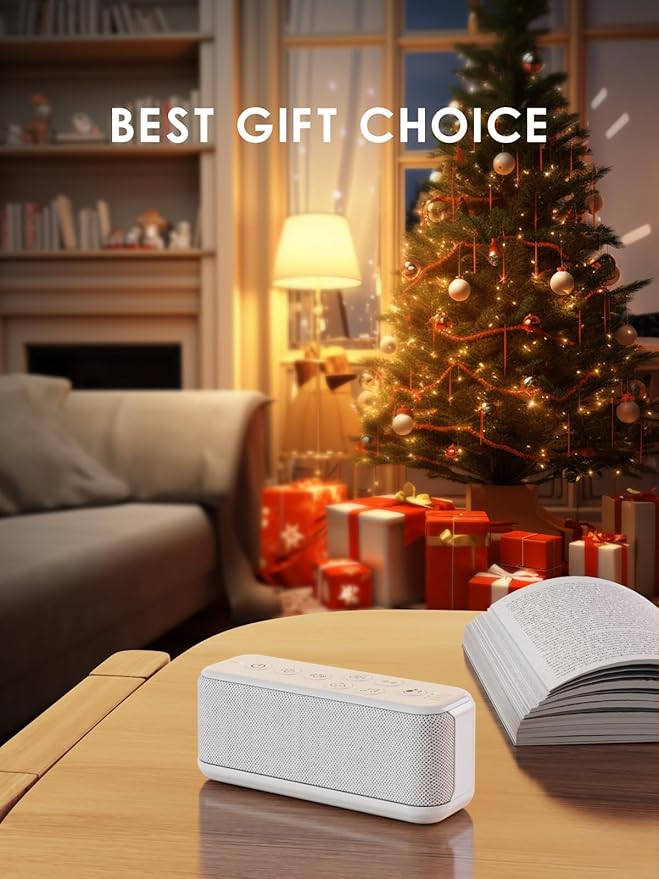OnLyee White Noise Machine for Office Privacy & Noise Canceling, USB Rechargeable Sound Machine for Sleeping Adults, 42 Soothing Sounds, Lullabies, Fan Sounds, Auto-Off Timer – Ideal for Sleep & Focus - Bloomnest