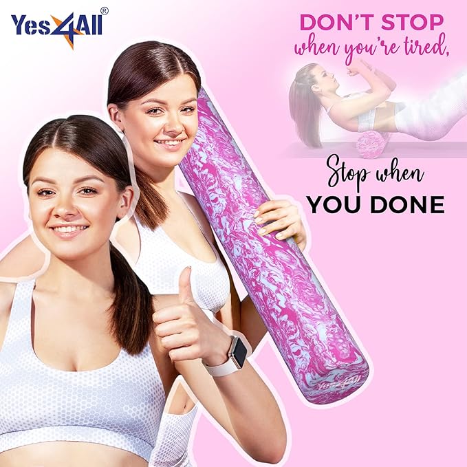 Yes4All EVA Firm Foam Roller for Back - Round Back Roller for Exercise, Yoga & Pilates 12/18/24/36 inch - Bloomnest