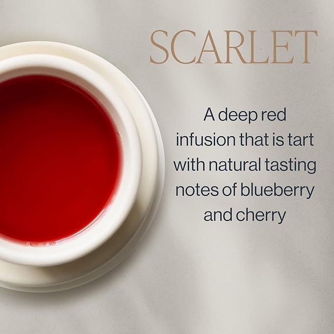 Rishi Tea Scarlet Herbal Tea - Organic Loose Leaf, Caffeine Free Berry Fruit Blend, Enjoy Hot or Iced - 16 Ounces, 40+ Servings - Bloomnest