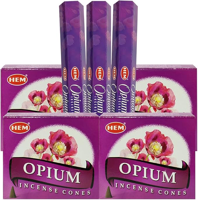 Opium Incense Sticks and Cone Incense Holder Variety Pack Bundle insence insense insienso TRUMIRI
