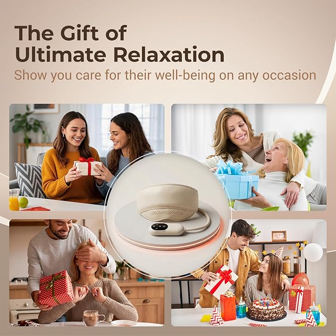 WELLPATH Electric Head Massager for Headaches, Eye Massager with Heat, Rechargeable Head and Eye Massage for Stress Relax, Fatigue, Ideal for Rest & Relaxation, Best Gift for Mom/Dad WELLPATH