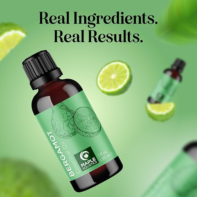 Bergamot Essential Oil for Diffuser Aromatherapy - 100% Pure Citrus Bergamot Oil for Hair Skin and Nails Plus Undiluted Relaxing Aromatherapy Essential Oil for Diffusers Baths and Topical Uses 1oz - Bloomnest
