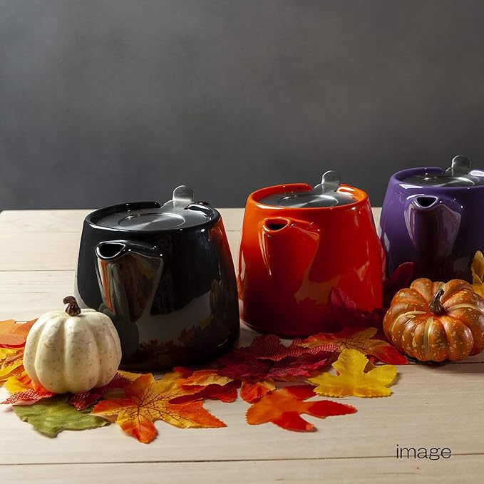 FORLIFE Stump Teapot with SLS Lid and Infuser, 18-Ounce, Black Graphite - Bloomnest