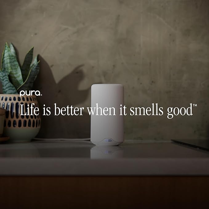 Pura Plus Smart Home Fragrance Diffuser for Large Spaces - Adjust Scent Intensity, Set Schedules & Timers, and More in Pura App - Fragrances Sold Separately - White - Bloomnest