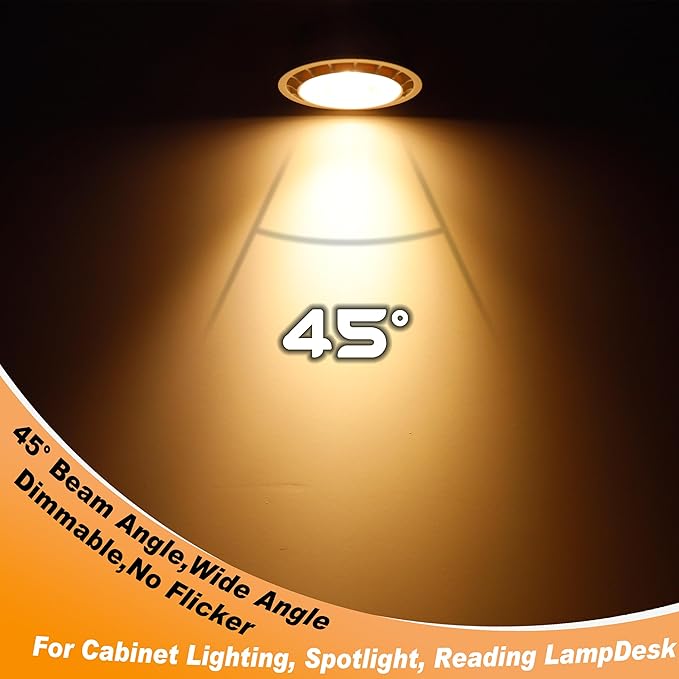 Dimmable E17 Intermediate Base Type R14 Reflector 6W (60 Watt Equivalent), Warm White 2700K, 600 Lumen, E17 LED Bulb for Cabinet Lighting, Spotlight, Reading Lamp, Desk Lamp, 3 Pack - Bloomnest