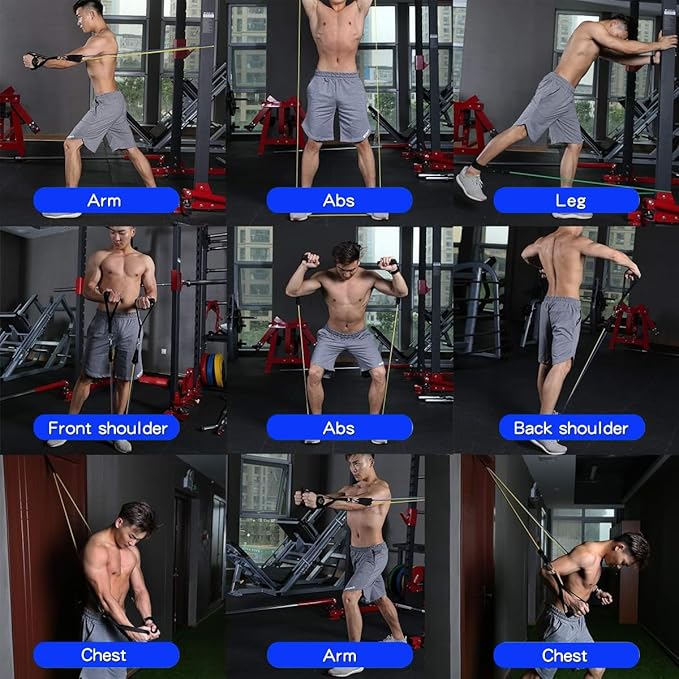 WHATAFIT Resistance Bands, Exercise Bands,Resistance Bands for Working Out with Handles for Men and Women Fitness, Strength Training Home Gym Equipment - Bloomnest