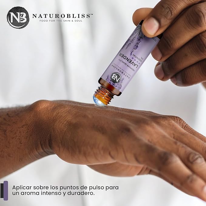 NaturoBliss Lavender Essential Oil Roll On, 10 ml - Bloomnest