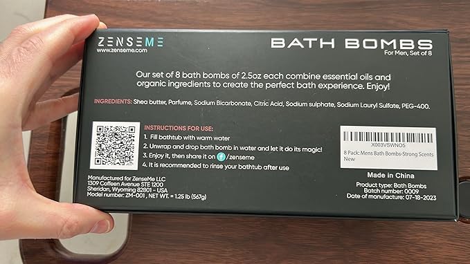 Bath Bombs for Men, Gift Set of 18 Scented Organic Handmade Bath Bombs of 2.5 oz with Natural Essential Oils. Perfect for Boyfriend, Husband, Father or Friend, by ZenseMe - Bloomnest