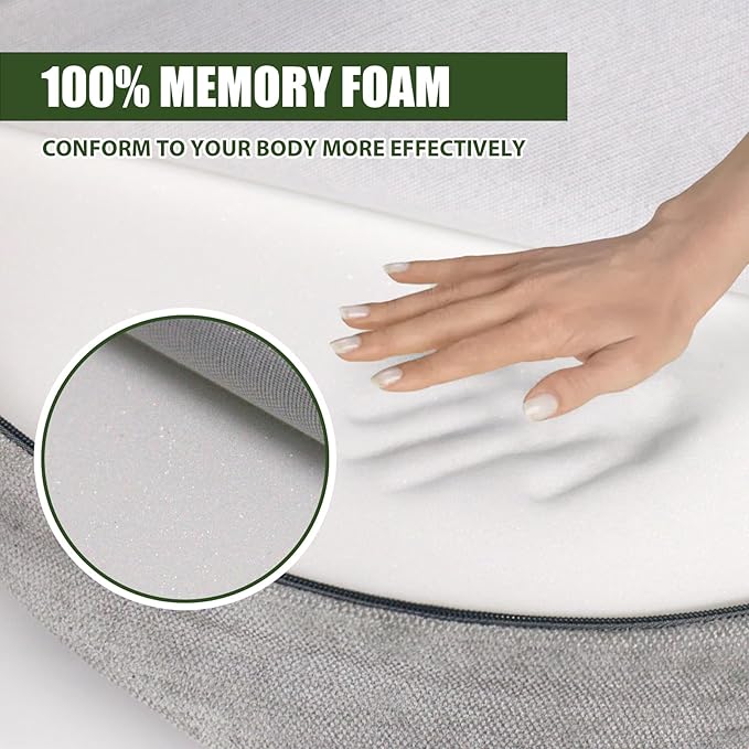 Meditation Cushion - Floor Pillow, Enlarge High Density Extremely Firm, Large Big Foam Floor Cushion Seating for Adults - Premium Yoga Pillows for Adults Gifts for Women, Men,Gray - Bloomnest