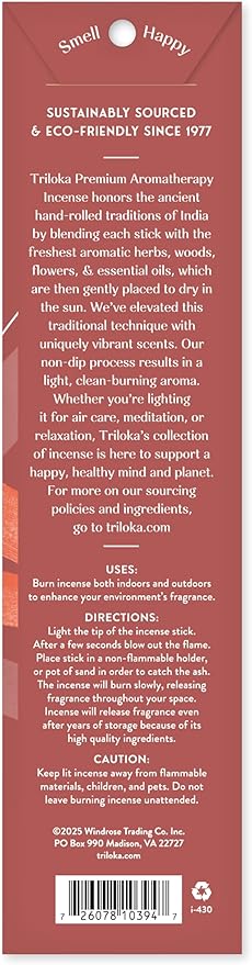 Triloka Palo Santo Premium Incense, 10 Sticks