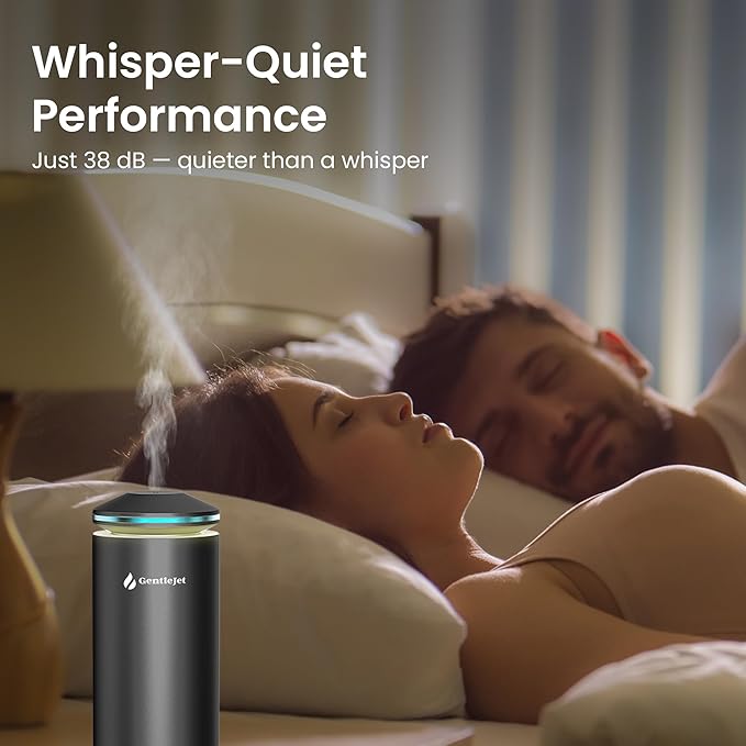MajesticMist Waterless Essential Oil Diffuser - Aluminum Aromatherapy Scent Diffusers for Home, Room & Hotel, Quiet Aroma Diffuser 4oz, Remote Control, USB-C Powered, LED Display, 1000sq.ft - Bloomnest
