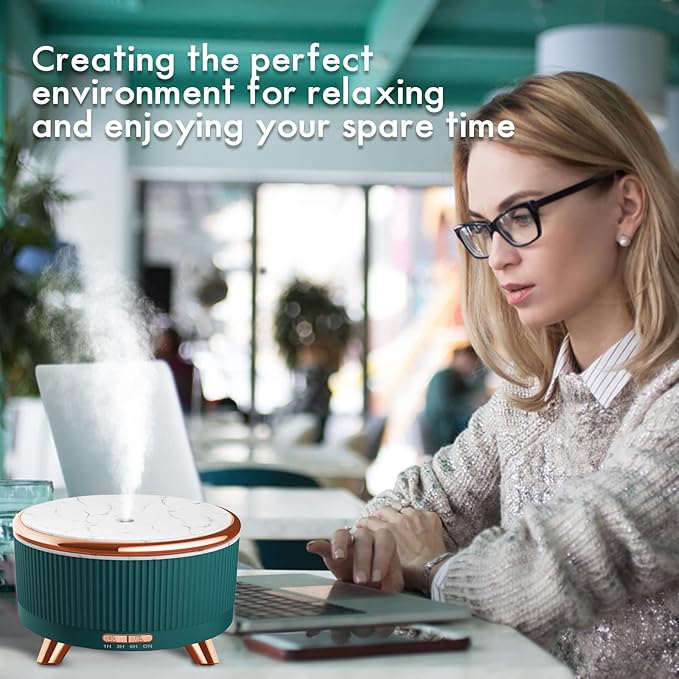 Diffusers for Essential Oils Large Room, 500ml Aromatherapy Diffuser Cool Mist Humidifier with Remote Control,7 Colors Lights & 5 Mist Mode Waterless Auto Off for Women Office Home - Bloomnest