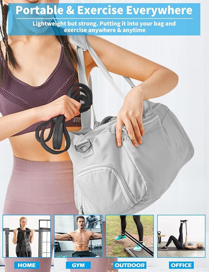 Pull Up Bands, Resistance Bands, Pull Up Assistance Bands Set for Men & Women, Exercise Workout Bands for Working Out, Body Stretching, Physical Therapy, Muscle Training - Bloomnest