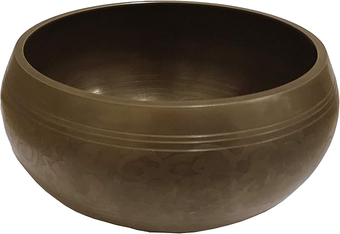 5571 SB 'C' Note Chakra Antique Tibetan Auspicious Symbol Bowl Set ~ Nepal - Bloomnest
