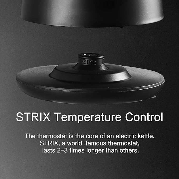1.5L Electric Kettle Stainless Steel, Double Wall Cool Touch Teapot, Fast Boil,5 Temperature Control, LED Display, Auto Shut-Off, BPA-Free,Keep Warm Function, Ideal for Tea & Coffee,Black - Bloomnest