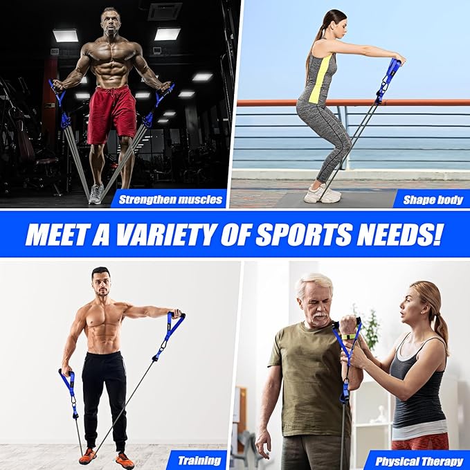 Heavy Resistance Bands for Working Out, 350lbs/450lbs Exercise Bands with Handles, Workout Bands Set for Men, Fitness Weight Bands for Muscle Strength Training, Stretching, Slim, Home Gym Equipment - Bloomnest