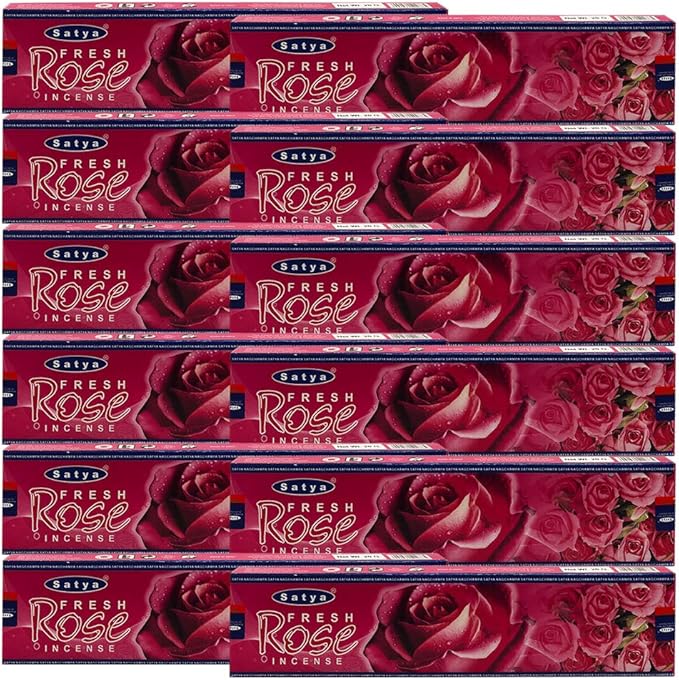 Fresh Rose Incense Sticks and Incense Stick Holder Bundle Insence Insense Satya - Bloomnest