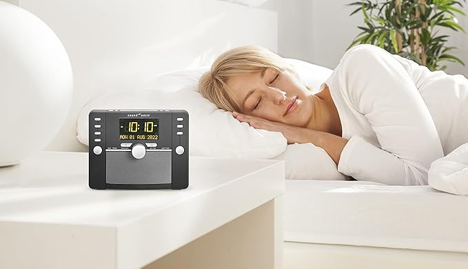Sound Oasis Deluxe Bluetooth Sleep Tinnitus Sound Machine, World’s Best White Noise Machine for Better Sleep, Tinnitus Management, Clock Radio 288 Sounds - Bloomnest