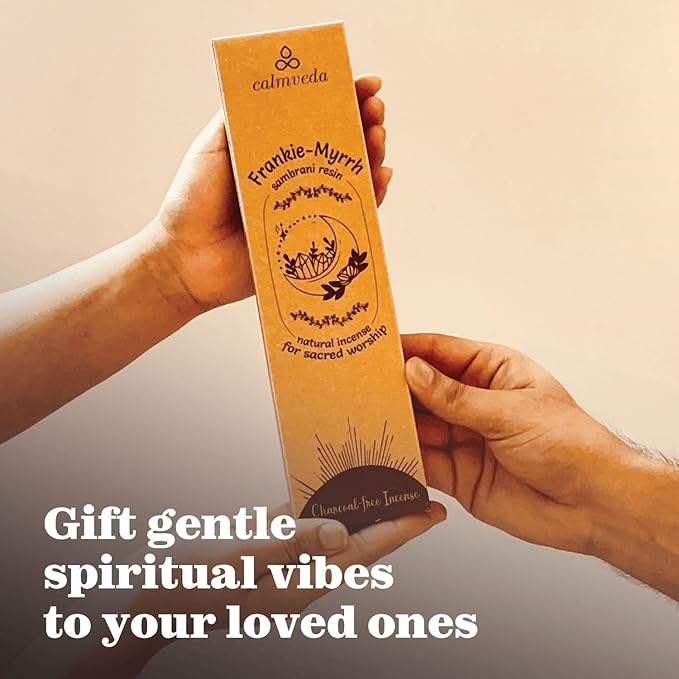 Organic Frankincense Resin Incense Sticks - (40+ Sticks) Thick Natural Charcoal Free Incense | Church for Catholic Worship Made with Frankincense and Myrrh Resin (Loban Olibanum) - Bloomnest