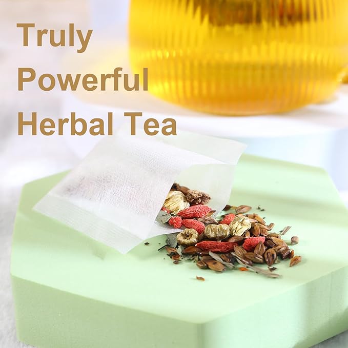 FullChea - Chrysanthemum Cassia Seed Tea Bag, 30 Pcs Teabags for Liver Detox Cleanse 5.29oz / 150g - Burdock Root, Goji Berries, Osmanthus, Dandelion, Licorice, Barley Chinese Herbal Tea - Bloomnest