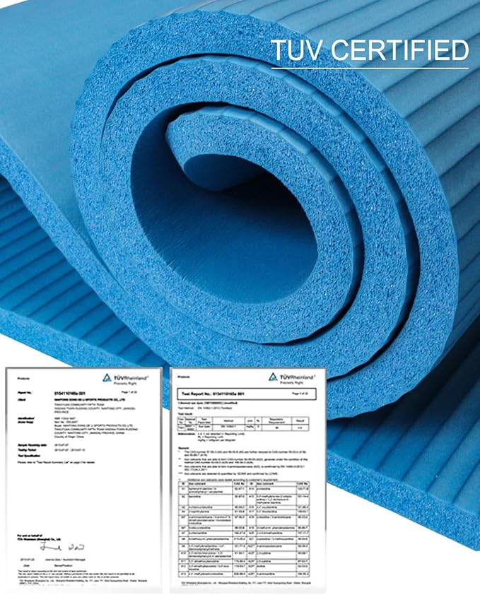 Large Yoga Mat 78"x 51" 20mm/15mm/10mm Thick Workout Mats for Home Gym, Extra Wide Workout for Women Men Gym Flooring Exercises - Bloomnest