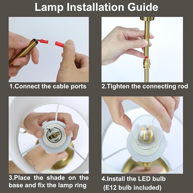 Portable Cordless Table Lamp,Built-in 5200mAH Rechargeable Battery, Dimmable Touch Wireless Light, Bed Side Metal Desk Lampļ¼Restaurant/Bedroom/Bar/Coffee/Night Light (Antique Brass) - Bloomnest