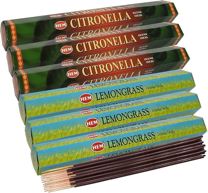 Citronella & Lemongrass Incense Sticks & Holder Bundle Variety Pack from Hem Trumiri Insense Insence - Bloomnest