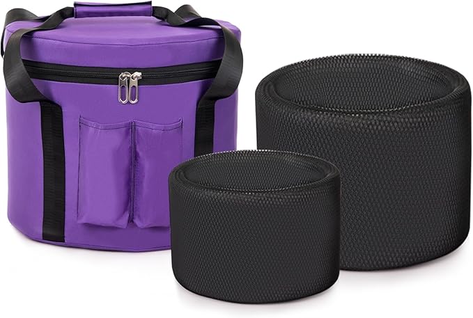 8"B 10"F 12"C Set of 3 Red Green Purple Light Color Singing Bowls Frosted Chakra Quartz Sound Healing Crystal with Travel Carry Case Bag Mallet Suede Striker O-ring - Bloomnest