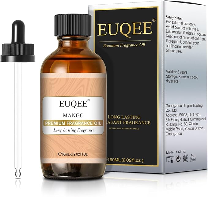 EUQEE Mango Fragrance Oils, 60ml Premium Scents Essential Oils with Glass Dropper for Soap & Candle Making, DIY Bath Bombs, Diffusers (2.02 Fl oz) - Bloomnest