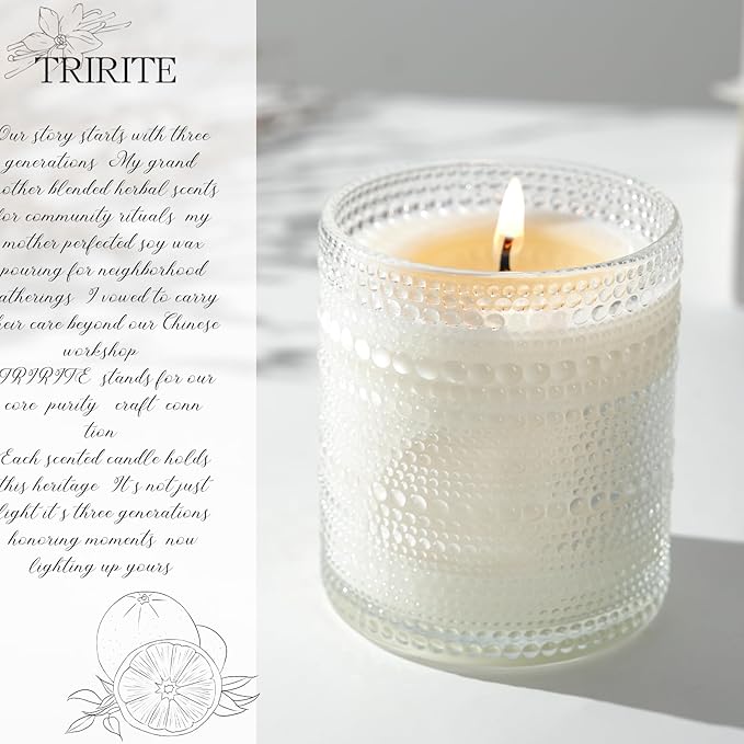 Vanilla Cupcake Scented Candle for Women, Natural Soy Vanilla Candles for Home Scented, Aromatherapy Candles in Glass Over 60 Hours Burn Time Ideal for Gifting - Bloomnest