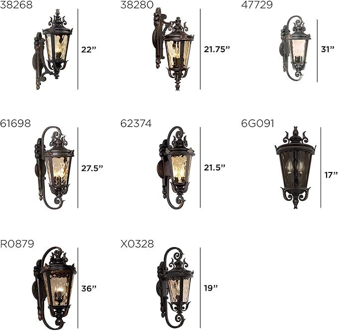 John Timberland Casa Marseille Vintage Outdoor Wall Light Fixture Veranda Bronze 17" Champagne Hammered Glass for Exterior House Porch Patio Outside Deck Garage Yard Front Door Garden Home - Bloomnest
