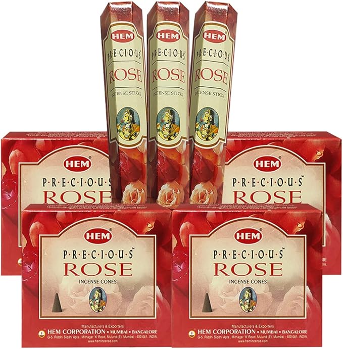 Precious Rose Incense Sticks and Cone Incense Holder Variety Pack #2 Bundle insence insense insienso TRUMIRI