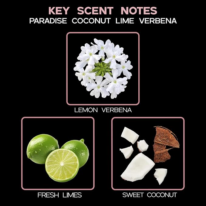 LOVSPA Paradise Coconut Lime Verbena Diffuser Oil - Luxury Essential Oils for Diffuser Refill & Air Freshener Room Spray - Long-Lasting Home Fragrance, Scented Oil for Diffusers, USA Made, 4oz - Bloomnest