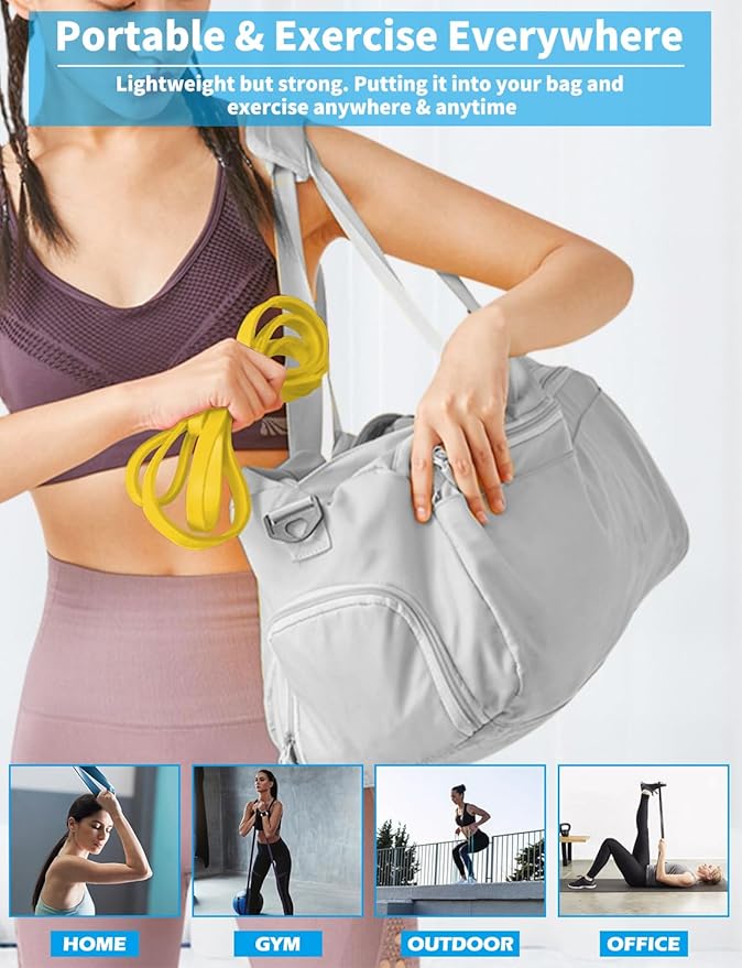 Pull Up Bands, Resistance Bands, Pull Up Assistance Bands Set for Men & Women, Exercise Workout Bands for Working Out, Body Stretching, Physical Therapy, Muscle Training - Bloomnest