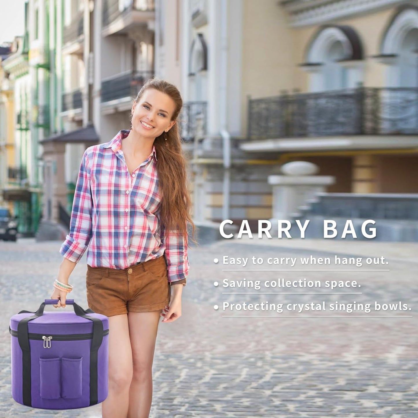 Hye-eun 12 Inch E Note Frosted Crystal Singing Bowl 432hz Solar Plexus Chakra with Suede Stick for Yoga Sound Healing With Carry Case