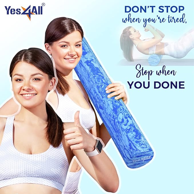 Yes4All EVA Firm Foam Roller for Back - Round Back Roller for Exercise, Yoga & Pilates 12/18/24/36 inch - Bloomnest
