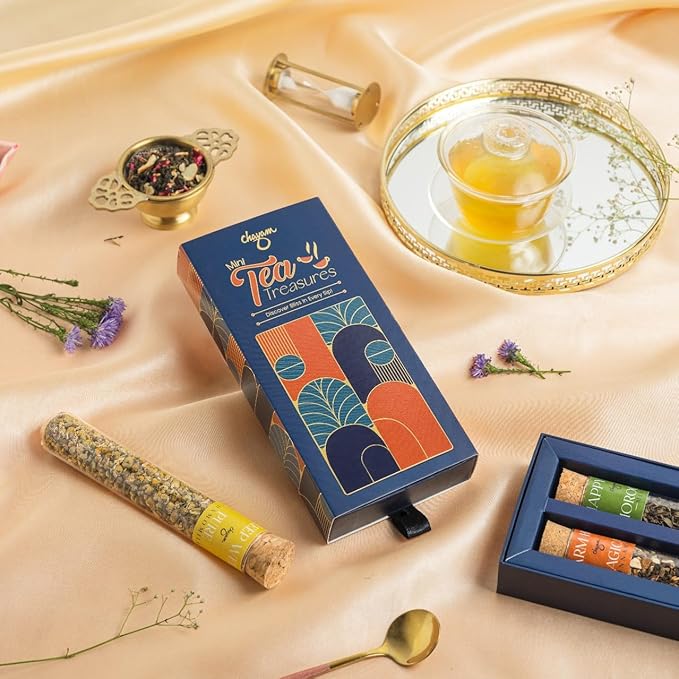 CHAYAM Tea in Tubes Gift Set – Special Tea Surprise | Spiced Ceylon Cinnamon & Moroccan Mint Herbal Blend | Best Present for Tea Lovers - Bloomnest
