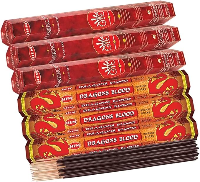 Dragons Blood Incense Sticks & Holder Bundle Variety Pack from Hem Trumiri Insense Insence - Bloomnest