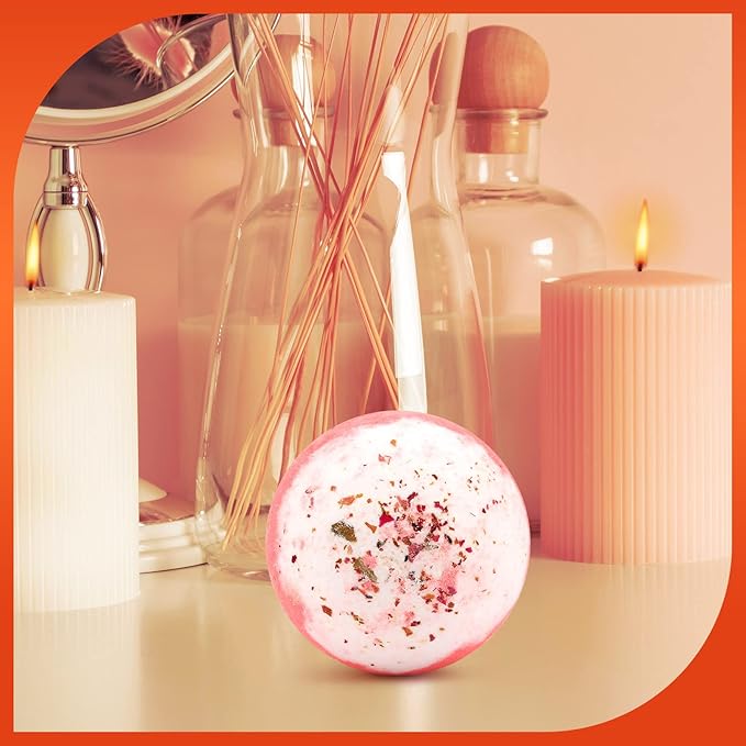 Bath Bombs Salt Balls,12 PCS Gift Set,Vanilla Menthol Rose Extract Essential Oils,Moisturizing Dry Skin,Fizzy Spa,Relaxing,Bubble Bath Bomb Gifts Idea for Men Women - Bloomnest