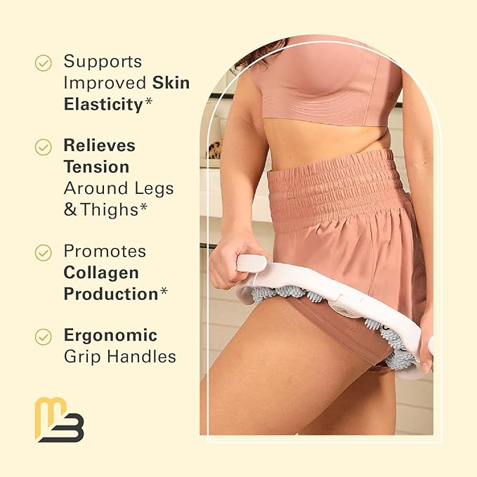 Anti Cellulite Oil and Lymphatic Drainage Massager Kit | Fascia Blaster for Contoured & Smoother Skin | Muscle Roller for Sore Arms, Legs, and Stomach, 8 fl oz by M3 Naturals - Bloomnest
