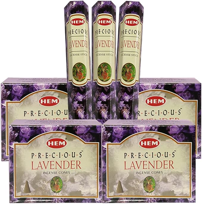 Lavender Incense sticks and cone incense holder variety pack bundle insence insense insienso TRUMIRI