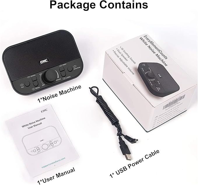 Portable Sound Machine, White Noise Machine with 38 Sounds & Dual Speakers, USB Charger, Timer & Memory - Magicteam Sleep Therapy, Noise & Sleep Machines for Baby, Kids, Adults Home Office Travel - Bloomnest