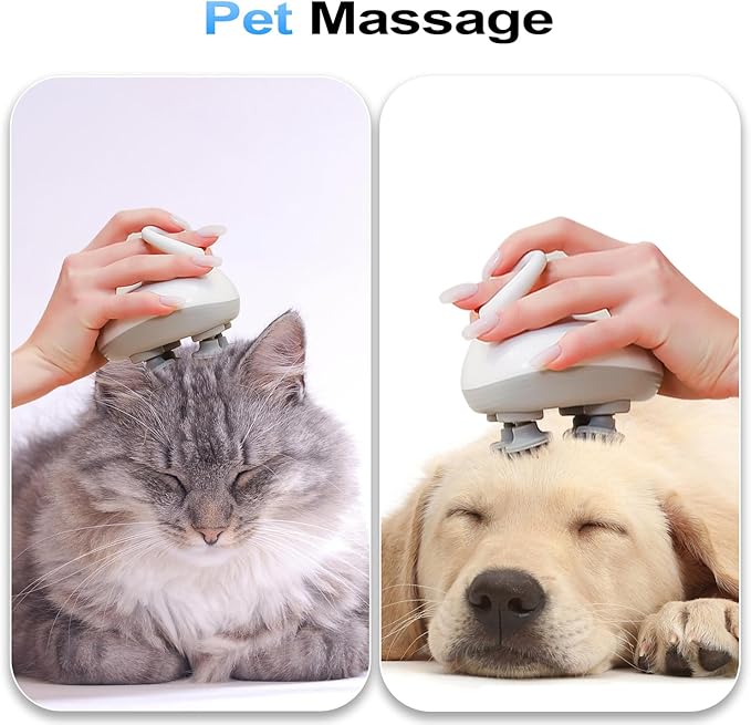 Electric Scalp Massager Head Massager Scalp Stress Relax, Portable Handheld Head Massager with Kneading, Vibration Modes and Deep Clean Care - Gift for Men, Women Dad Mom Green Bloomnest