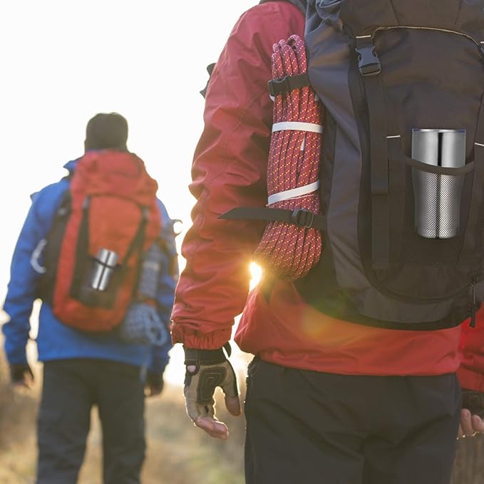 VEGOND 20oz Tumbler Stainless Steel Tumbler Cup with Lid And Straw Vacuum Insulated Double Wall Travel Coffee Mug(Stainless 6 Pack)